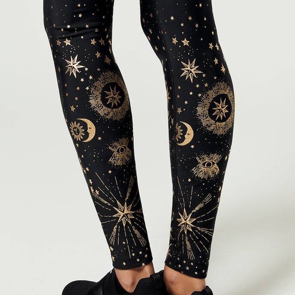 Carbon38 Pants - Carbon38 cosmic ombré legging Black and Gold